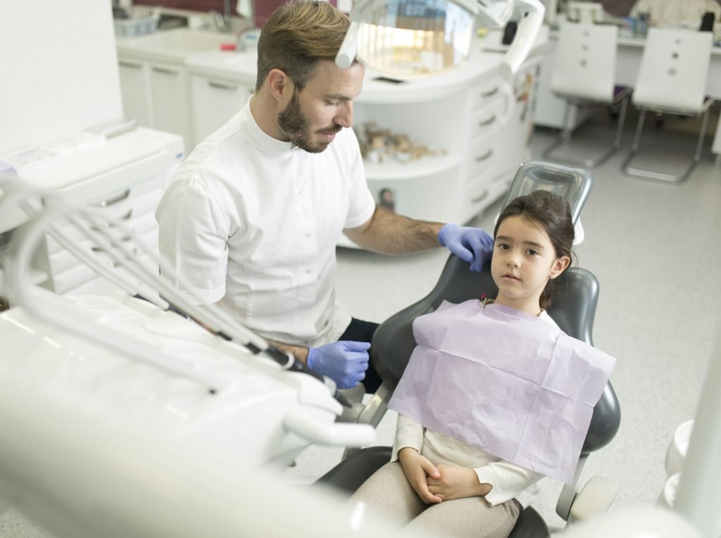 Child patient at the dentist